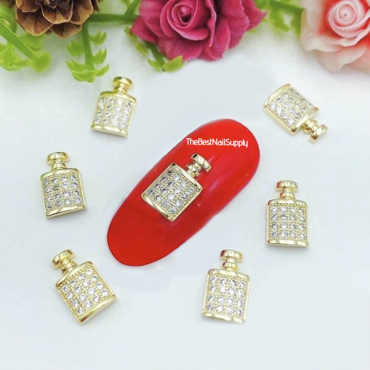 2pcs Perfume Bottle Nail Charm (Style 1)