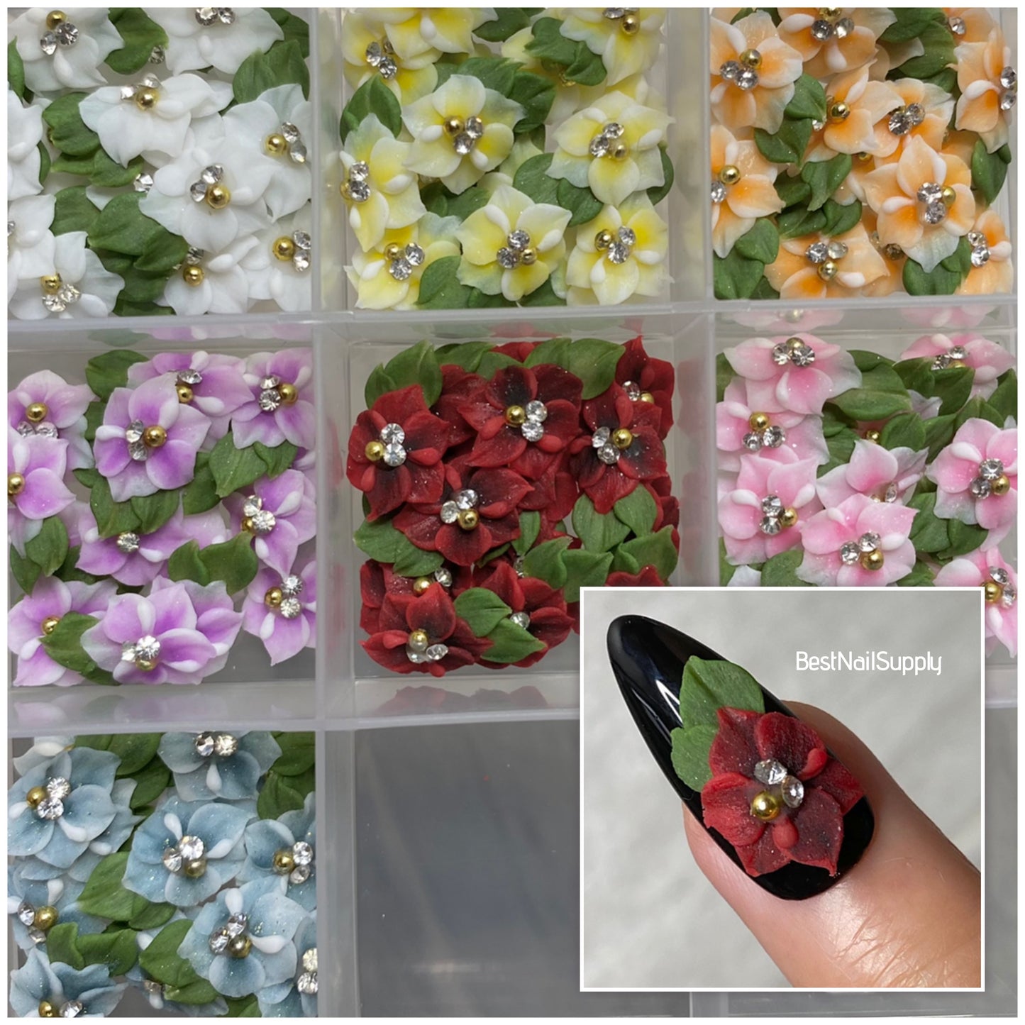 3D Acrylic Flowers (7 Colors)