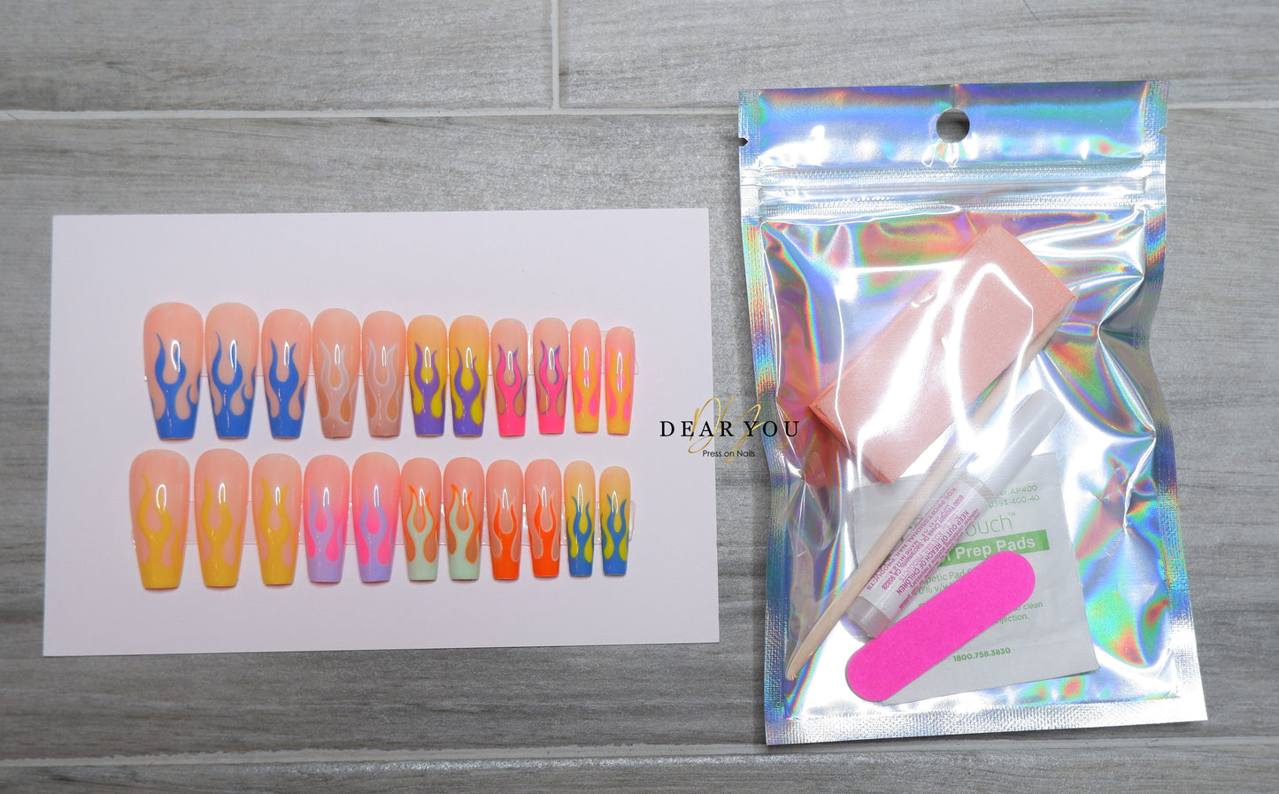 Pastel Flames 20pcs (Coffin)