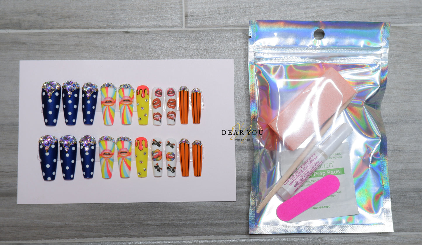 Blue and Orange 20pcs (Coffin)