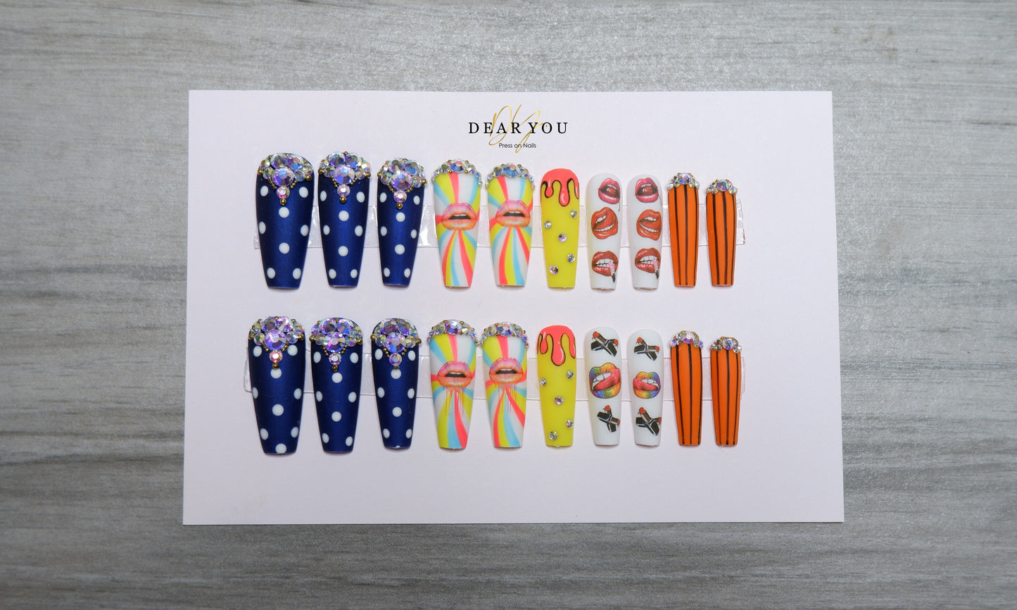 Blue and Orange 20pcs (Coffin)