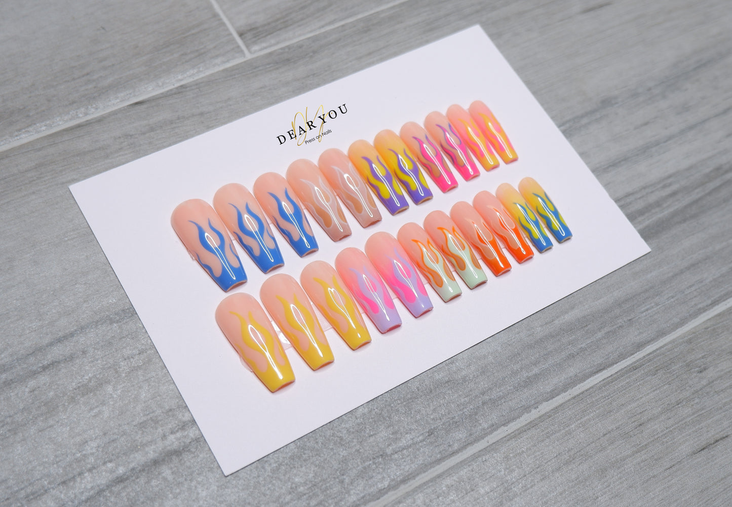 Pastel Flames 20pcs (Coffin)