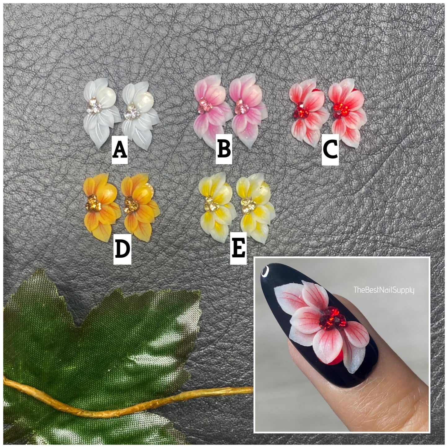3D Acrylic Flowers 7 Colors (Style 26)
