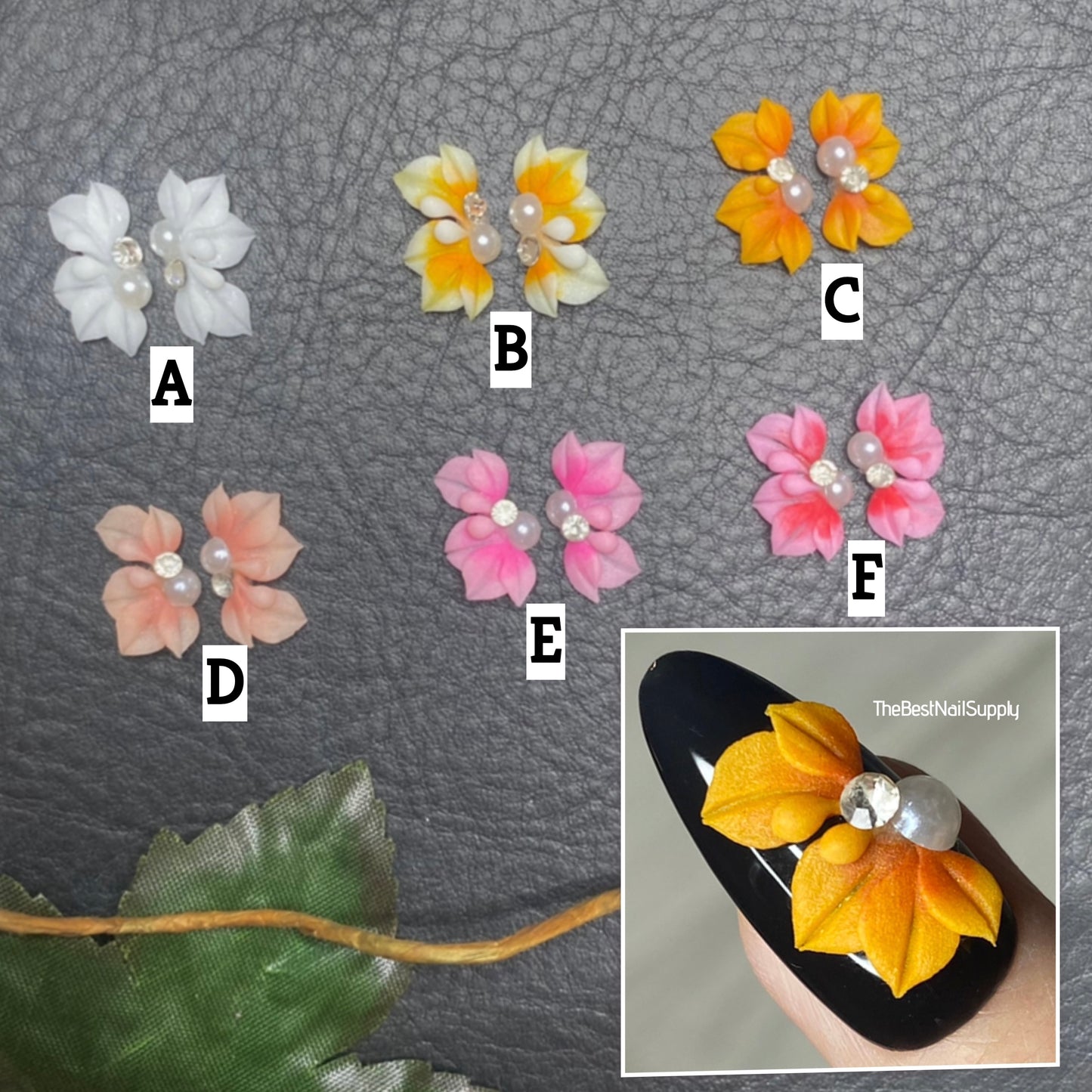 3D Acrylic Flowers 6 Colors (Style 60)