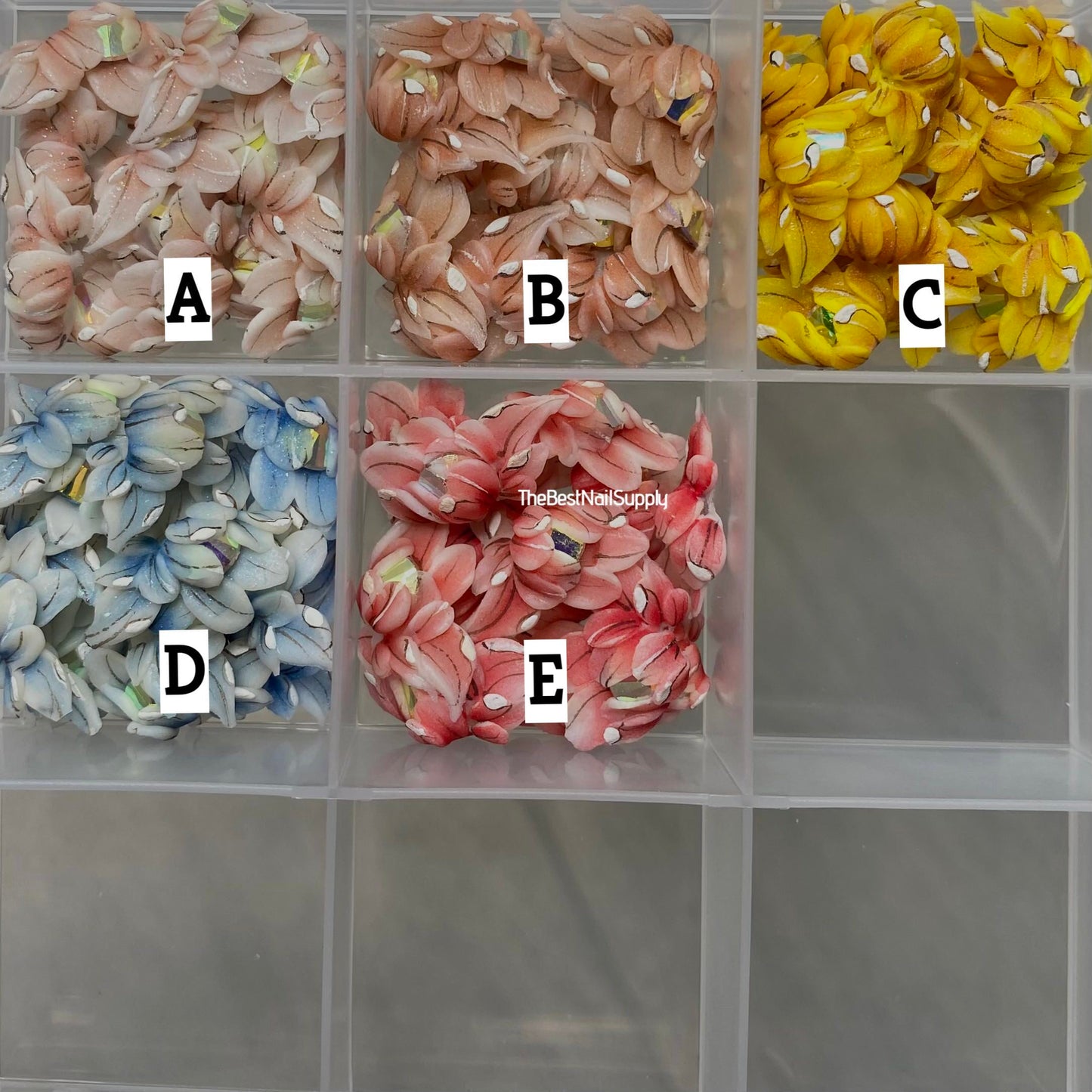 3D Acrylic Flowers 5 Colors (Style 9)