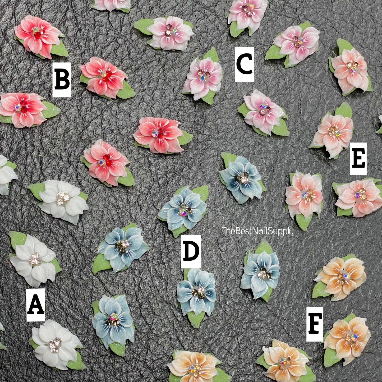3D Acrylic Flowers 6 Colors (Style 46)