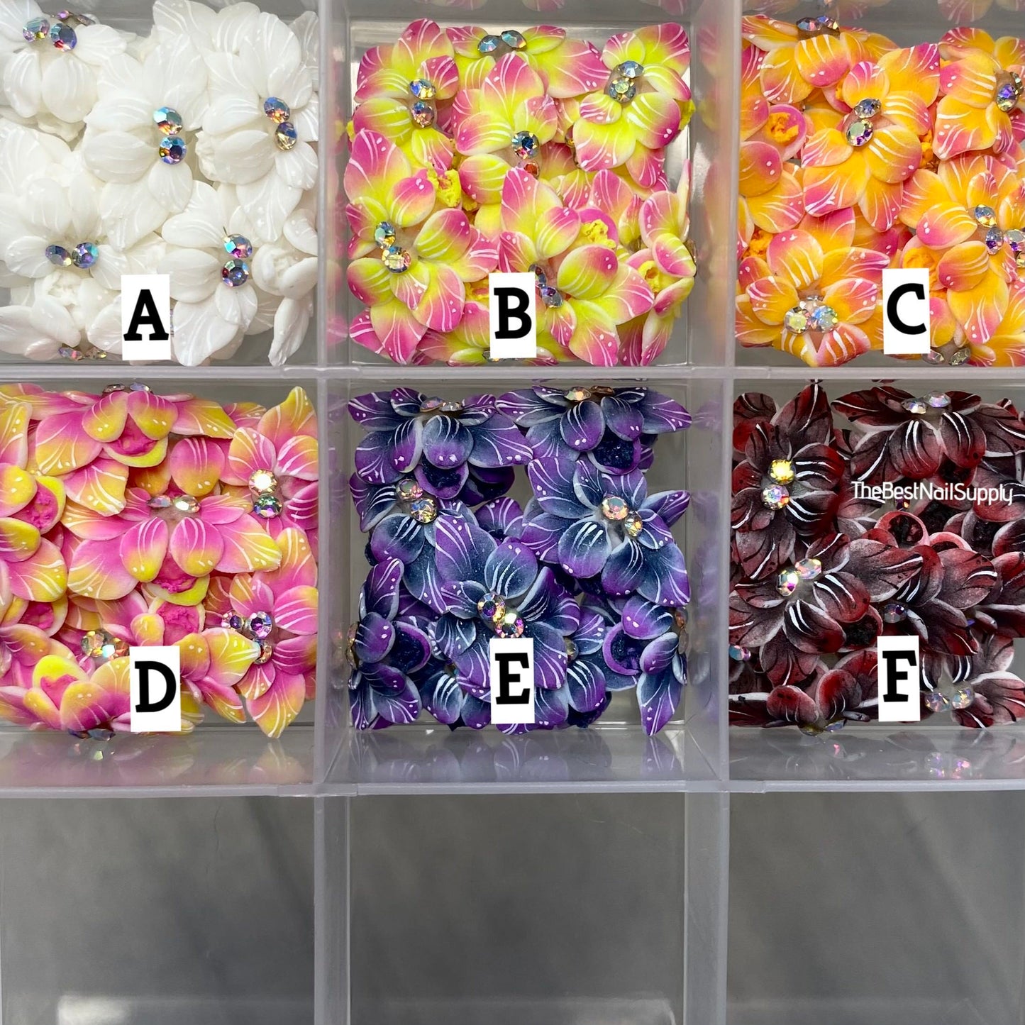 3D Acrylic Flowers 6 Colors (Style 10)