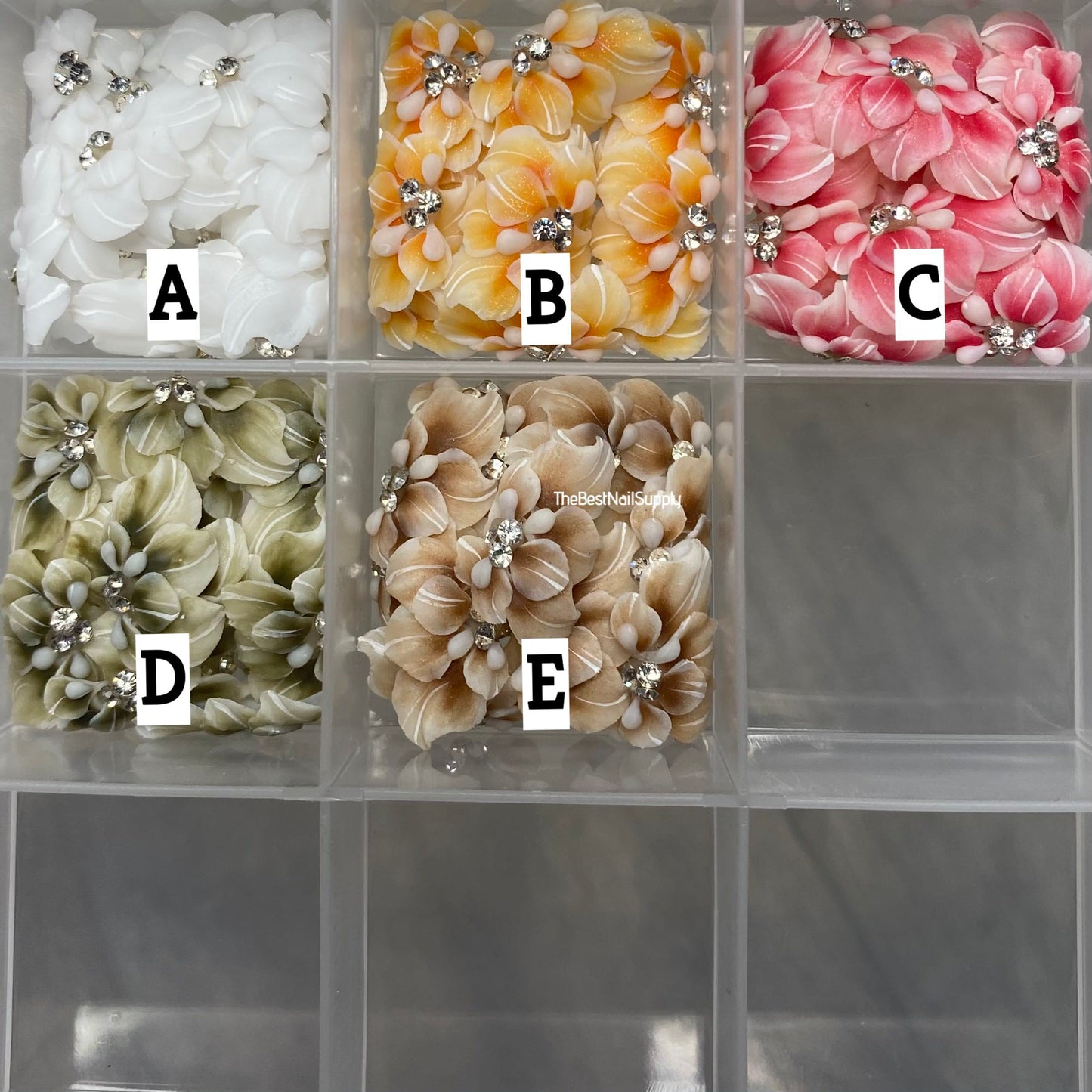 3D Acrylic Flowers 5 Colors (Style 5)