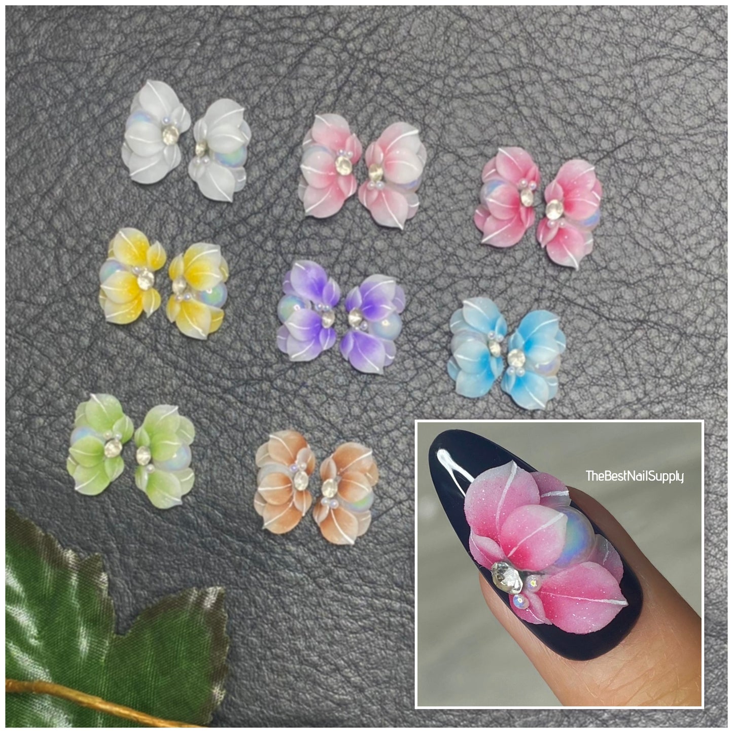 3D Acrylic Flowers 8 Colors (Style 62)