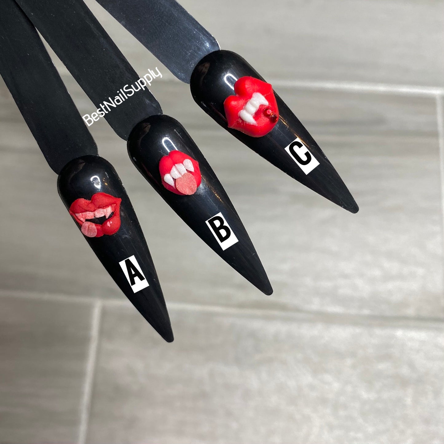 Halloween Vampire Teeth Acrylic Charms (3 Options)