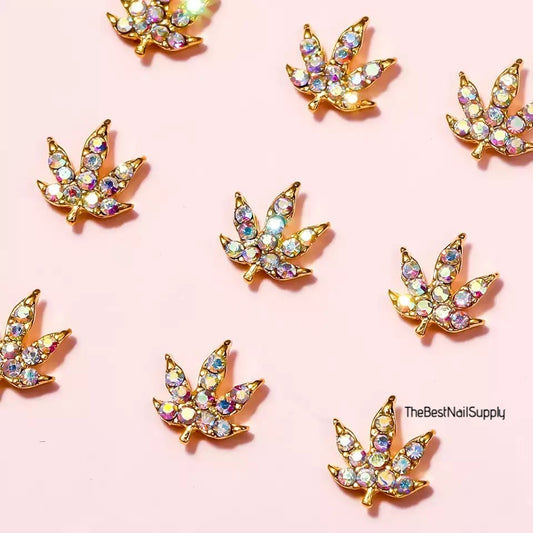 2pcs/4pcs Cannabis Nail Charm