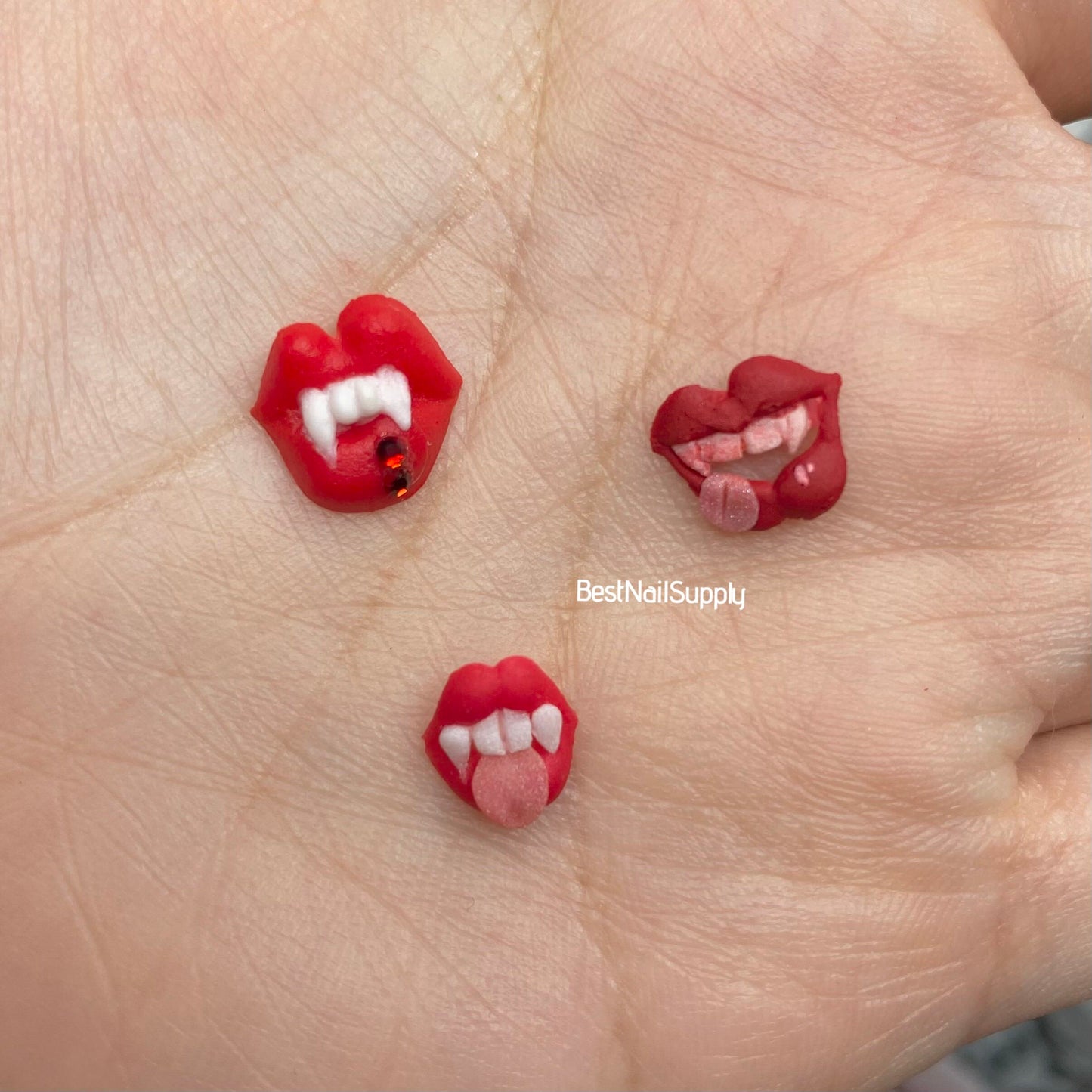 Halloween Vampire Teeth Acrylic Charms (3 Options)