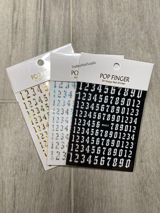 Number Stickers (3 Options)