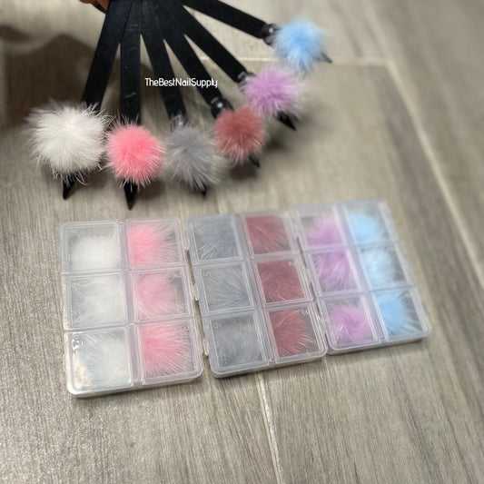 6pcs Mixed Magnetic Pom Poms