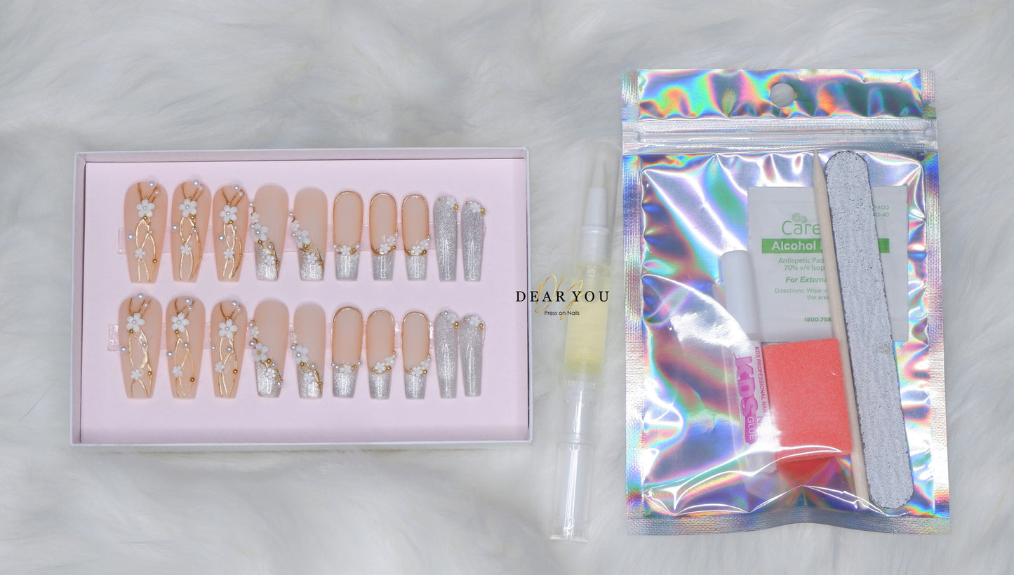 Floral Peach 20pcs (Coffin)