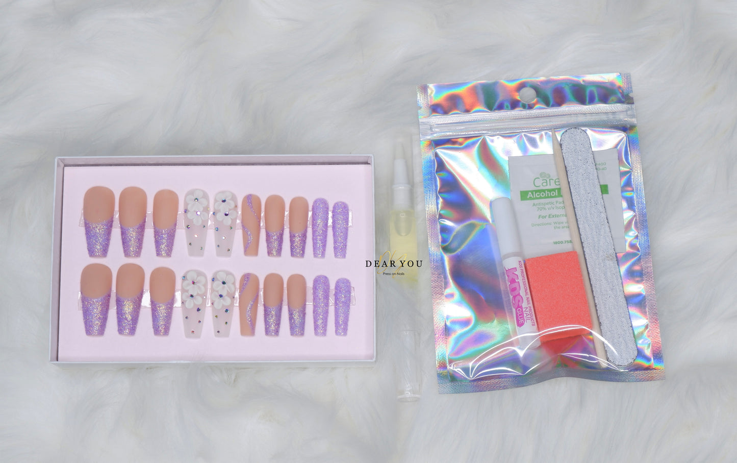 Purple Floral 20pcs (Coffin)