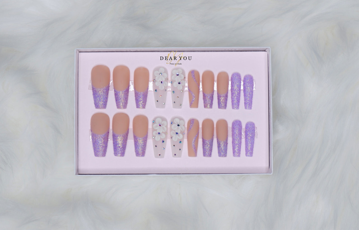 Purple Floral 20pcs (Coffin)