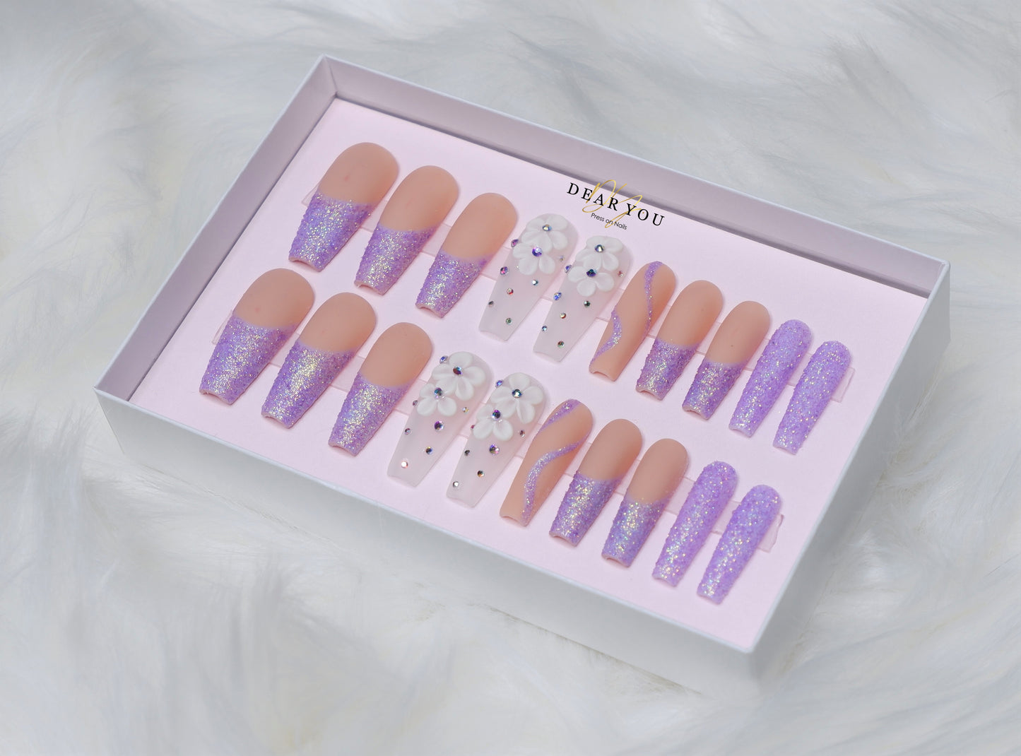 Purple Floral 20pcs (Coffin)