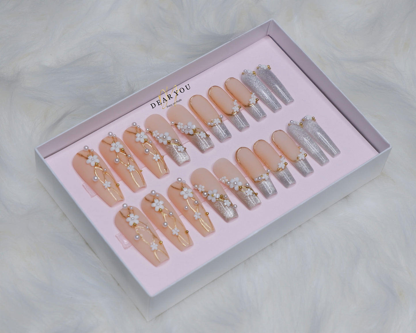 Floral Peach 20pcs (Coffin)