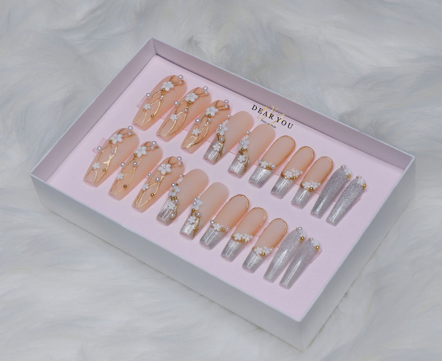 Floral Peach 20pcs (Coffin)