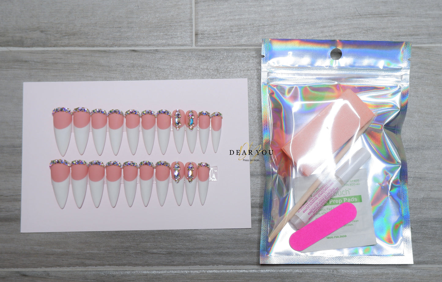French Tip 22pcs (Stiletto)