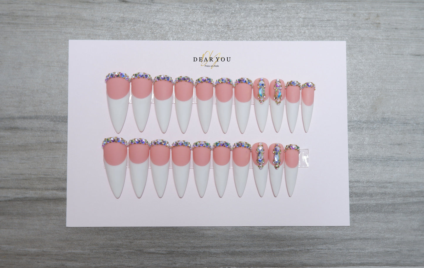 French Tip 22pcs (Stiletto)