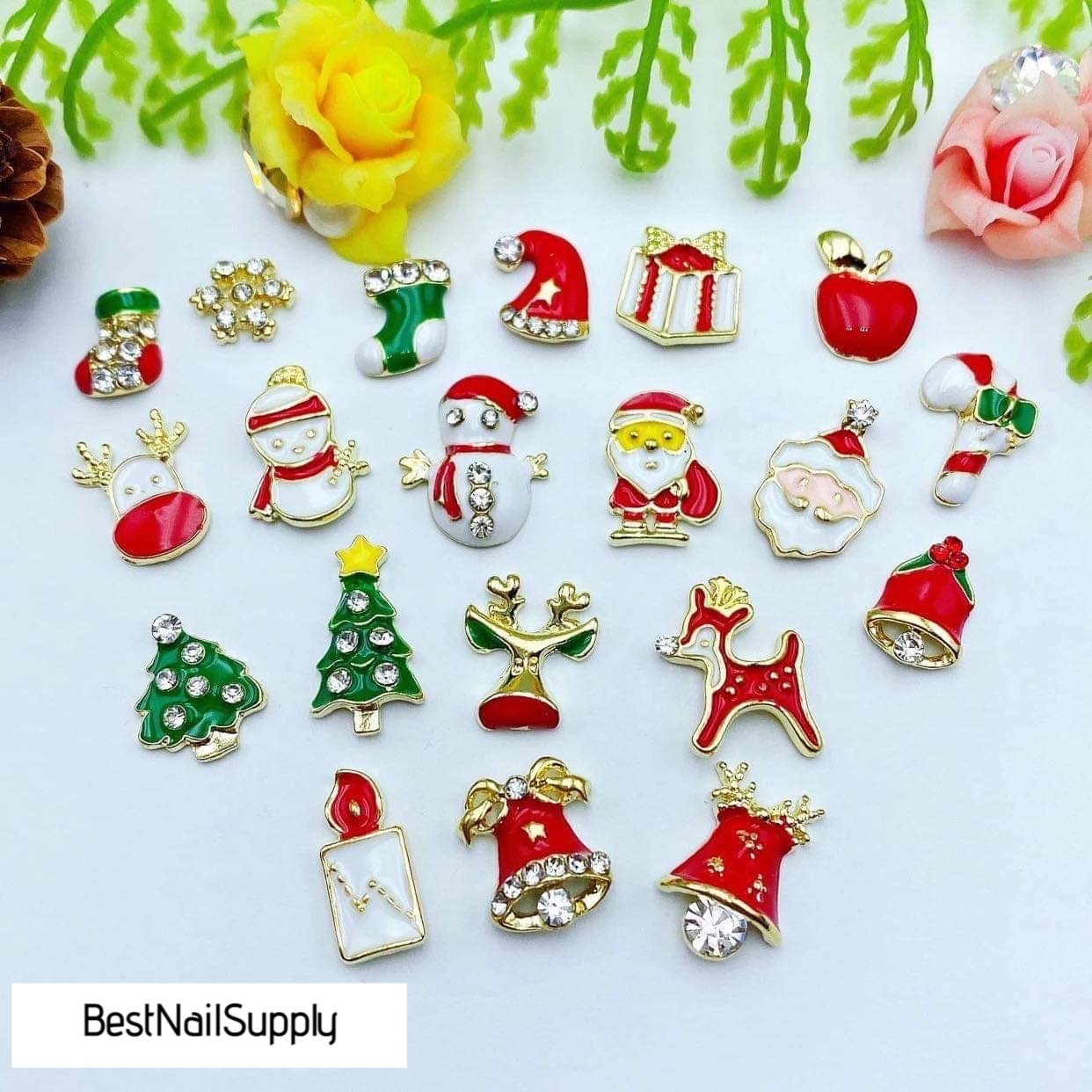 20pcs Christmas Nail Charm