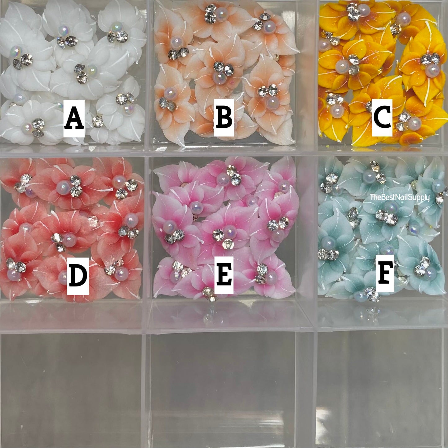 3D Acrylic Flowers 6 Colors (Style 85)