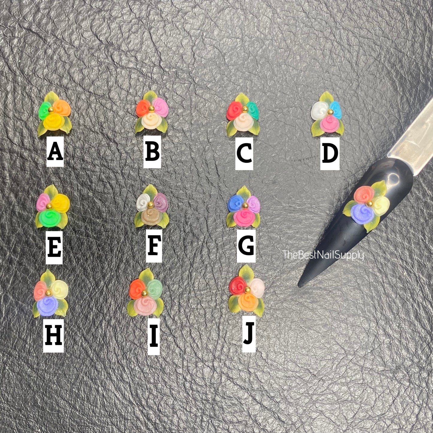 3D Acrylic Flowers 10 Colors (Style 45)