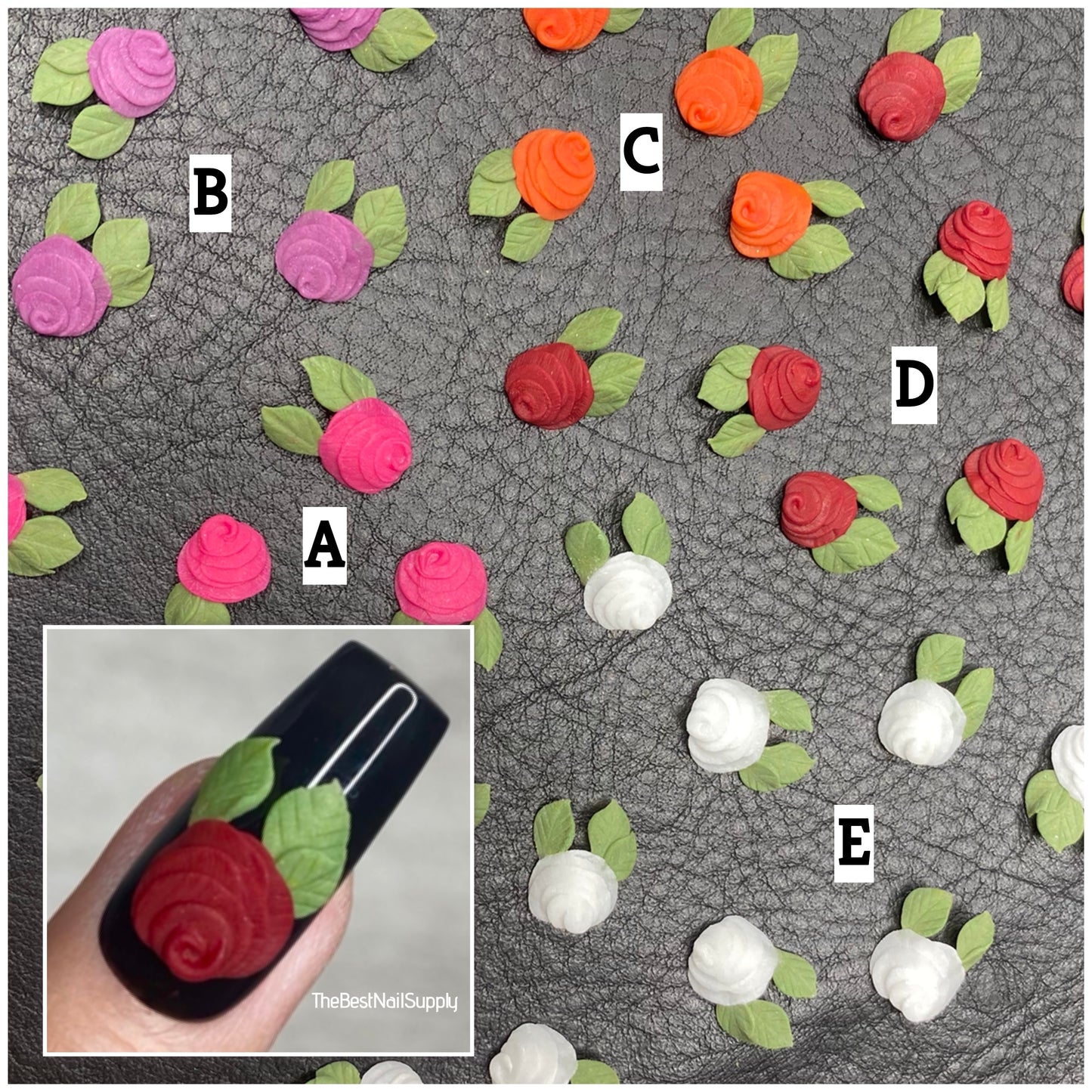 3D Acrylic Flowers 5 Colors (Style 54)