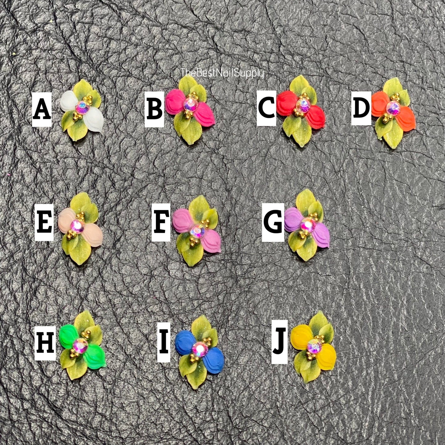 3D Acrylic Flowers 10 Colors (Style 41)