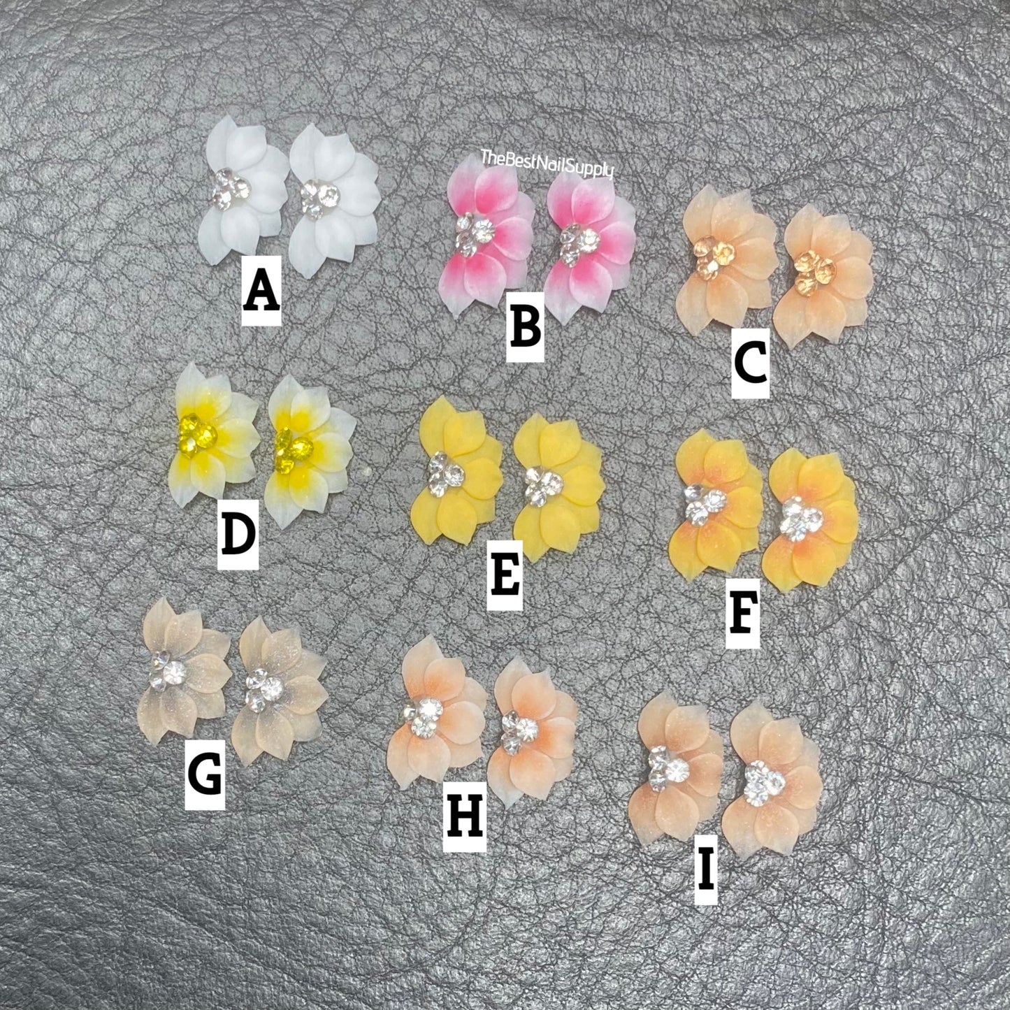 3D Acrylic Flowers 9 Colors (Style 66)