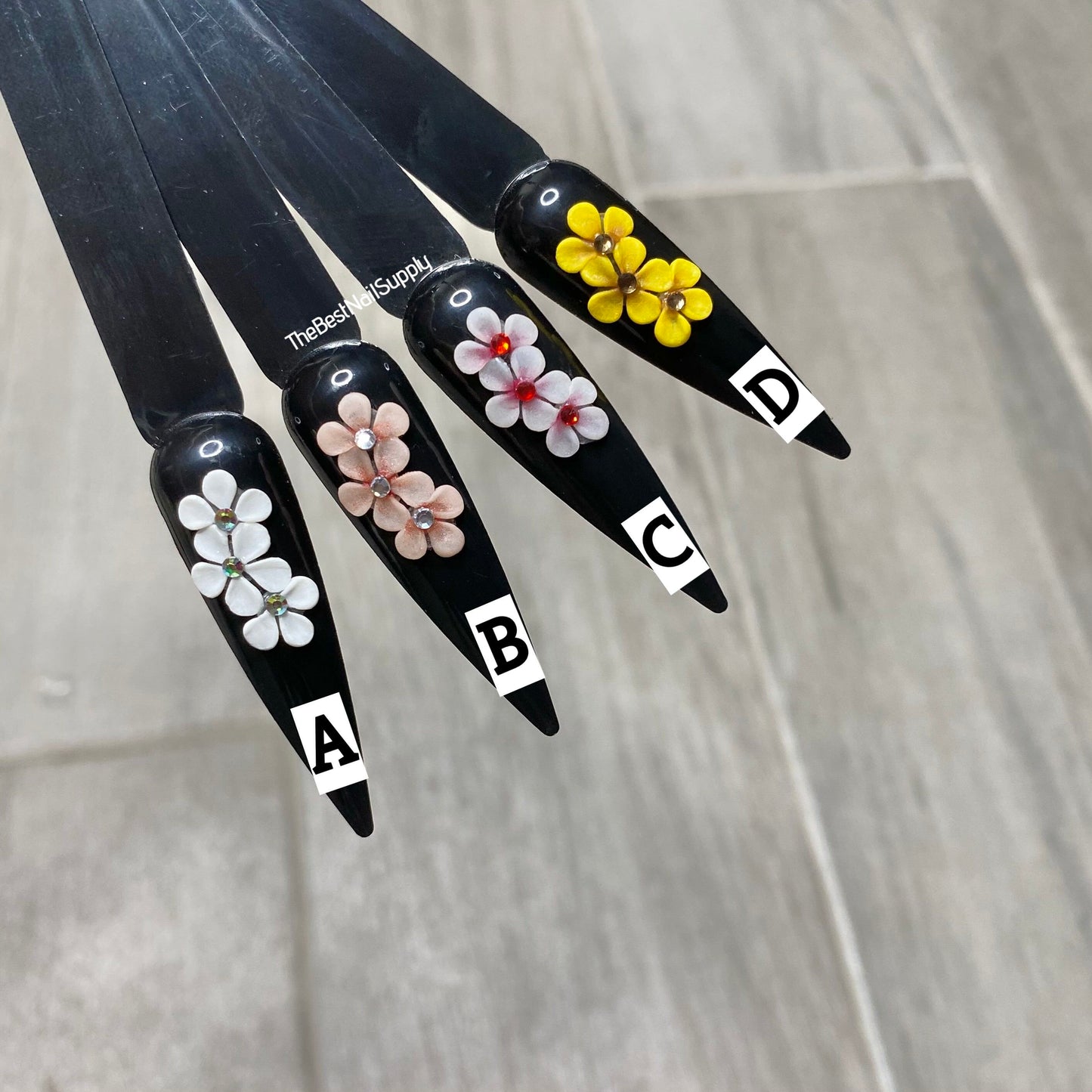 3D Acrylic Flowers 4 Colors (Style 86)