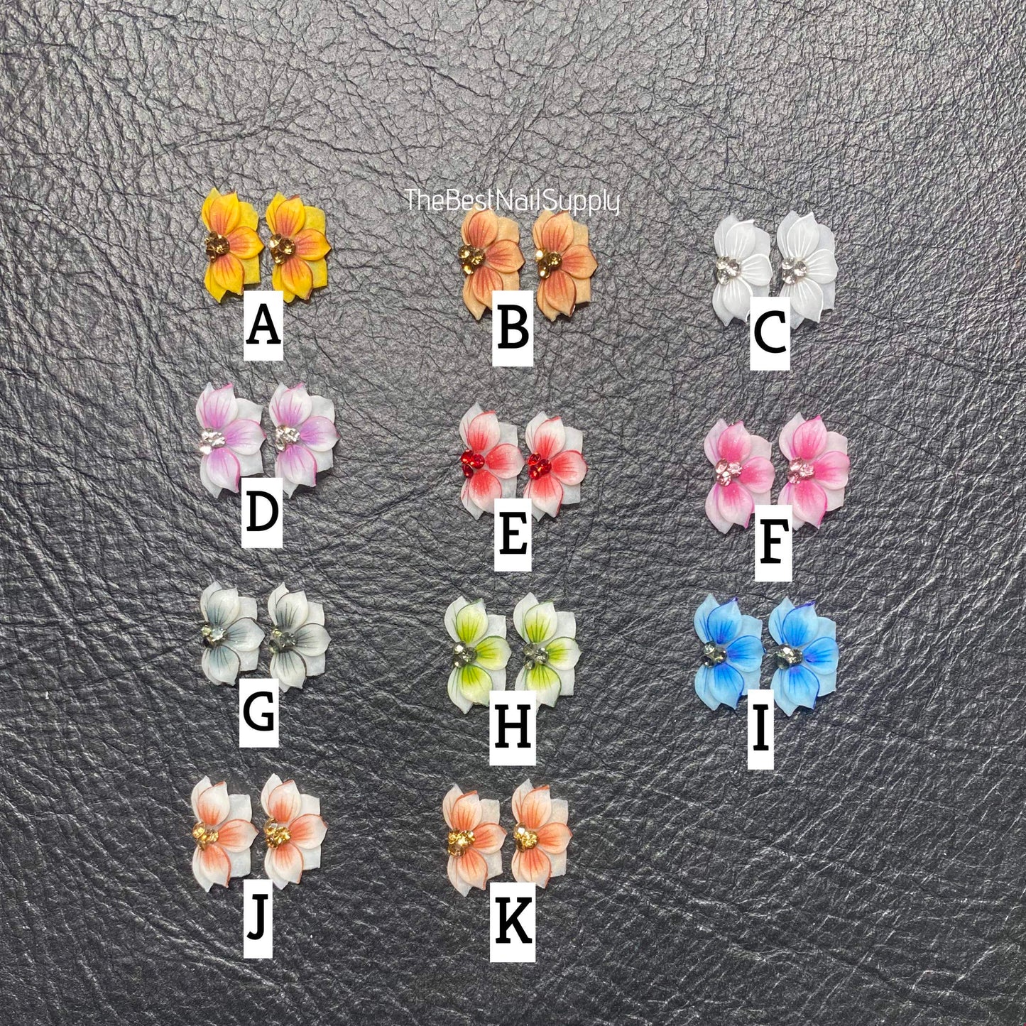 3D Acrylic Flowers 11 Colors (Style 30)