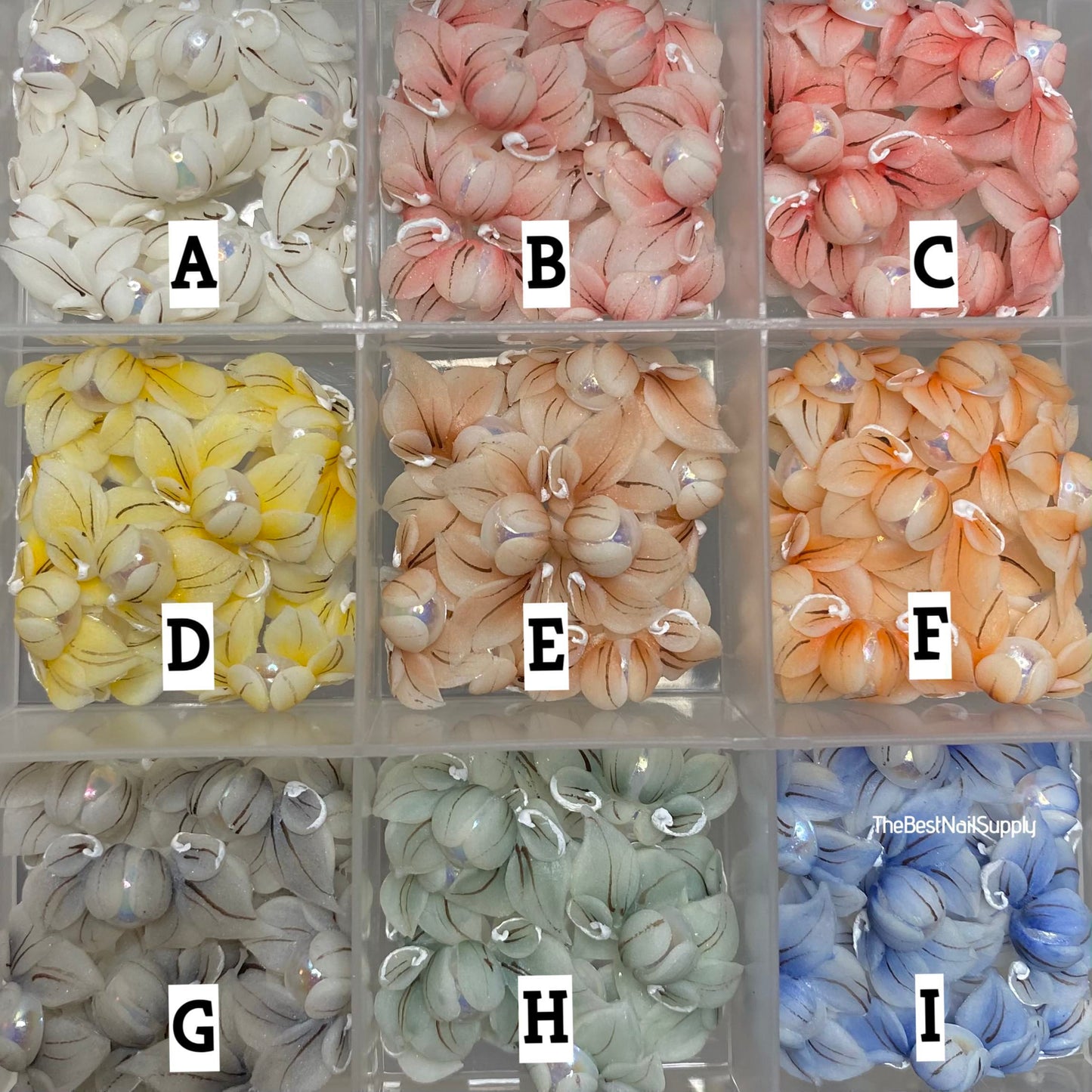 3D Acrylic Flowers 9 Colors (Style 90)