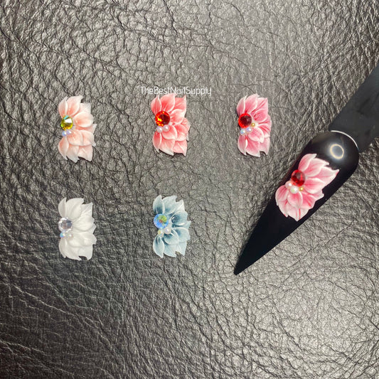 3D Acrylic Flowers 5 Colors (Style 48)