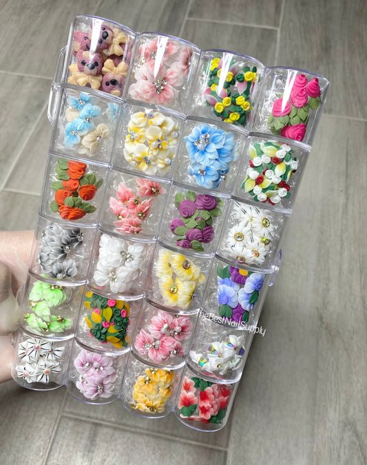 100/200 Pieces Acrylic Flower Set (Style 13)