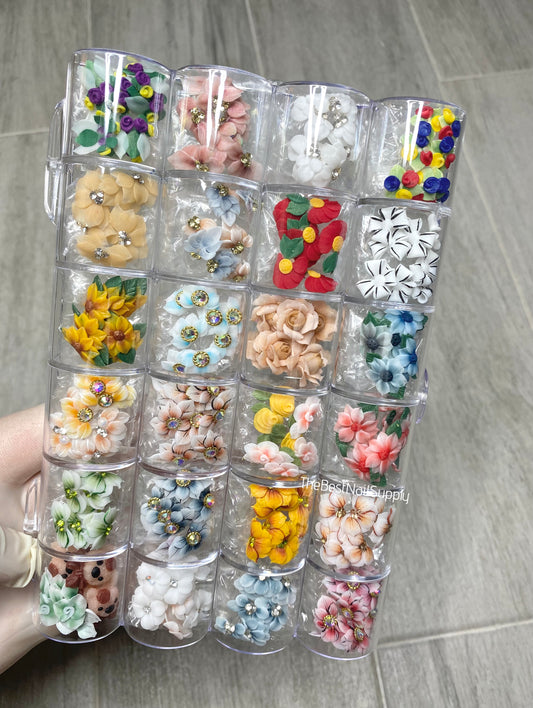 100/200 Pieces Acrylic Flower Set (Style 2)