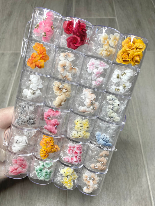 100/200 Pieces Acrylic Flower Set (Style 17)