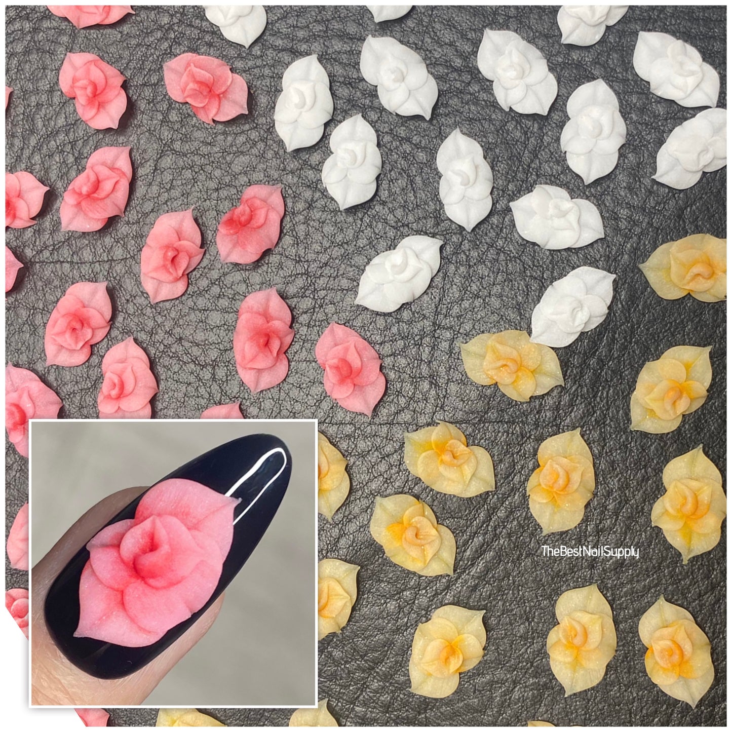 3D Acrylic Flowers 3 Colors (Style 58)