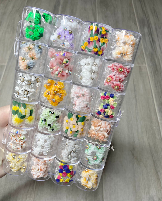 100/200 Pieces Acrylic Flower Set (Style 12)