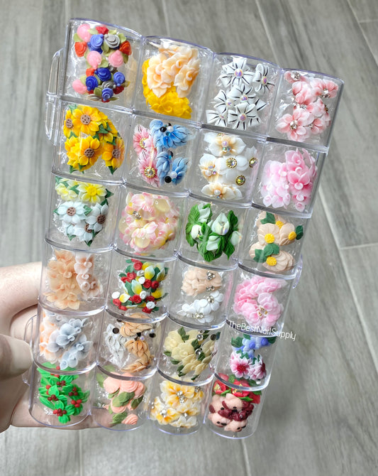 100/200 Pieces Acrylic Flower Set (Style 19)