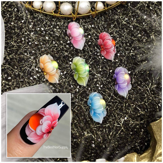 3D Acrylic Flowers 6 Colors (Style 39)