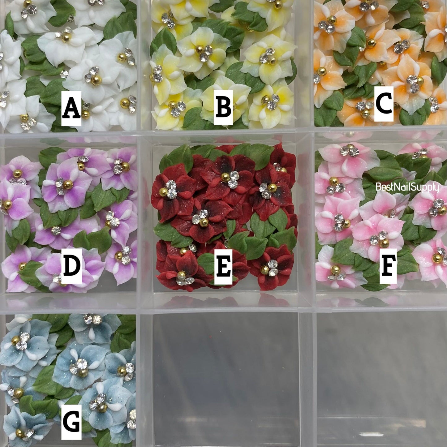 3D Acrylic Flowers (7 Colors)